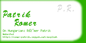 patrik romer business card